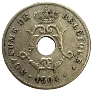 1904 Belgium 10 Centimes Coin KM# 52 Lot C1-74 - Picture 1 of 4