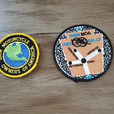 Vintage BMW Motorcycle BMW MOA 1989 RALLY Lot of 2 Sew on Patches New - Image 1 of 4