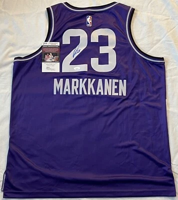 Lauri Markkanen Signed Autographed Utah Jazz Jersey JSA COA  - Image 1 of 3