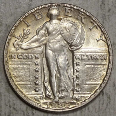 1926-S Standing Liberty Quarter, Choice Almost Uncirculated, Scarce    1010-24 - Image 1 of 4