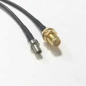 1pc RP-SMA Female Jack nut Connector Switch TS9 Male Plug Connector RG174 20CM - Picture 1 of 1