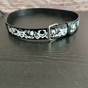 Women’s Studded Skulls Black Leather Belt Size Xl 42-44 - Picture 1 of 4