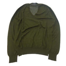 GUCCI knit sweater v-neck camel silk men's green M Used