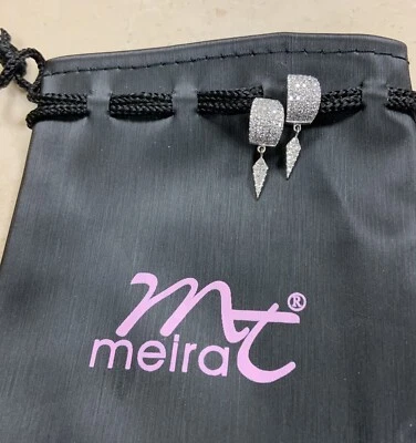 Pendientes Meira T de oro blanco de 14k y diamantes Foto 1 de 4