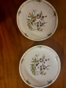 Pair Vintage Plant Tuscan Saucers - Picture 1 of 2