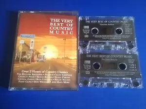 THE VERY BEST OF COUNTRY MUSIC X2 CASSETTE TAPES GLEN CAMPBELL DOLLY PARTON - Picture 1 of 2