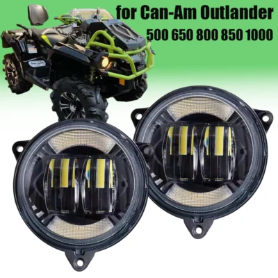 LED Headlights DRL For Can-Am Outlander 500 650 800 850 1000 STD XT 2012-2022 - Image 1 of 4