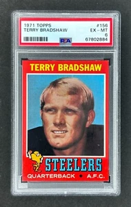 1971 Topps #156 Terry Bradshaw RC (Acero) PSA 6 ¡Ex/como nuevo novato! ¡NUEVA LOSA! - Imagen 1 de 2