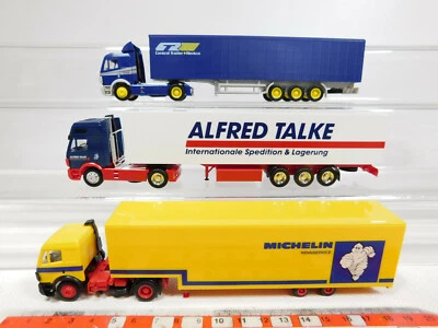 3X Herpa H0 1:87 Sattelzug MB: Talke + Michelin + Central Trailer, S.G #CL92-0,5 - Immagine 1 di 4