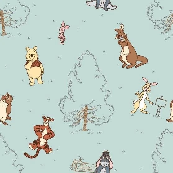 WINNIE THE POOH GROUP Cotton Print by SPRINGS CREATIVE  BTY - Image 1 of 1