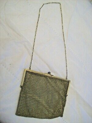 ANTIQUE MESH CHAIN PURSE- Sapphire Closure- Mary H. Doyle Signed • 60.12$