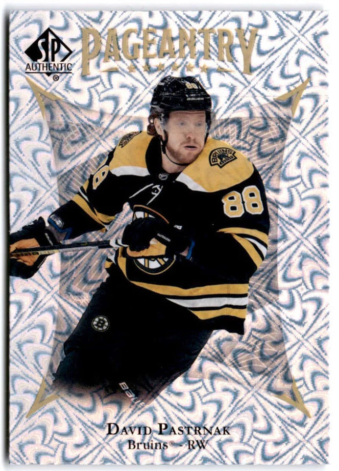 2021-22 SP Authentic Pageantry #P-14 David Pastrnak  Boston Bruins - Image 1 of 2