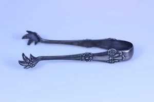 Beautiful Sterling Silver Sugar Tongs with Antique Design 3.5"- 13119 - Picture 1 of 5