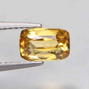 2.00 Ct Master Cushion Cut Yellow Color Untreated Zircon Srilanka Gemstone - Picture 1 of 6