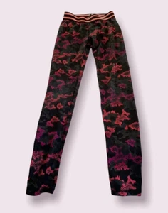 Girls Size 7/8 SO seamless Leggings.Elastic Waist Pink Purple Camo Soft Pull On. - Picture 1 of 4
