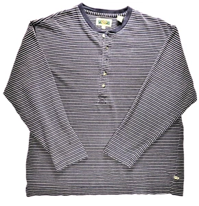 Joseph Abboud Mens Sweater L Striped Blue Brown Cotton Polo Designer - Bild 1 von 8