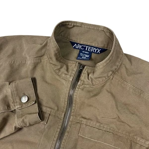Chaqueta Arc'teryx Para Hombre Mediana Alambre Cruzado Marrón Lona Utilitaria Exterior Cremallera Completa - Imagen 1 de 11
