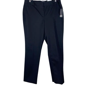 Liz Claiborne Womens Dress Pants Size 14 Audra Black Slacks Straight Leg $48 - Picture 1 of 12