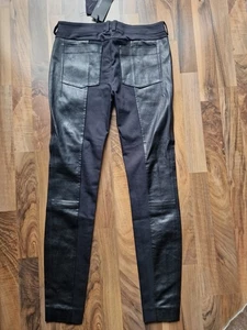 NEU Drykorn butterweiche Stretch-Echtleder-Leggings Lederhose S/M schwarz Lamm - Bild 1 von 6