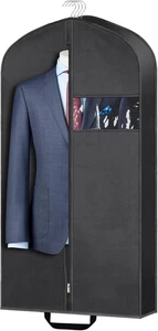43" Garment Bags for Hanging  & Travel, 4" Gusseted Suit Bag for Closet Storage, - Picture 1 of 7