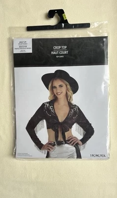 NEW Women’s Country & Western Cow Girl Halloween Costume Crop Top Size S/M - Image 1 of 3
