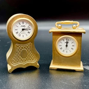 Miniature Brass Clock - Picture 1 of 4