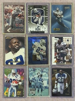 🏈 Lote de 30 tarjetas Emmitt Smith | 1991-02 | Insertos, paralelos y rarezas 💙🤍 | Salón de la fama Foto 1 de 4