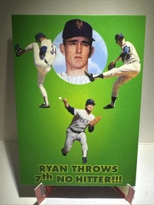 Nolan Ryan Texas Rangers 7th No Hitter Green Background Oddball NM - Picture 1 of 2