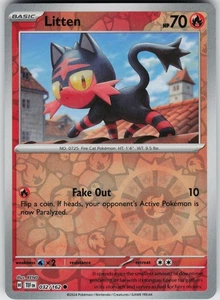 Pokemon Litten 032/162 SV05: Temporal Forces NM Reverse Holo card - Picture 1 of 2