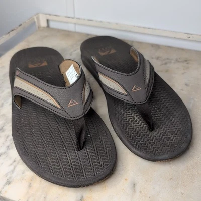 Sandalias REEF para hombre chanclas talla 10 EUR 43 flexibles marrón oscuro tostado Foto 1 de 4