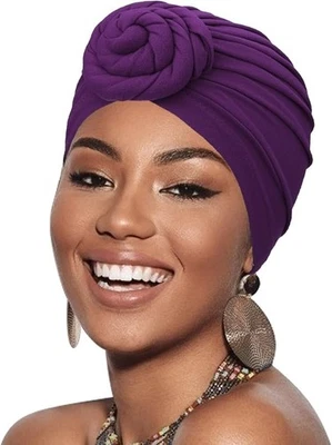 African Women Turban Caps Pre-Tied Twisted Turbans - Image 1 of 3