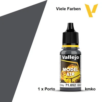 Vallejo Model Air NEUE FORMEL MA 052 71.052 Anthrazitgrau German Grey 18ml