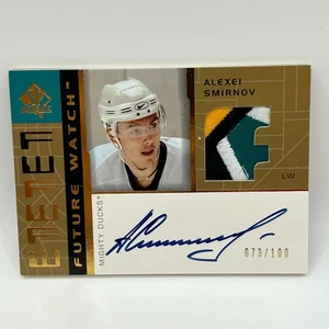 2002-03 SP Authentic Future Watch Auto Jersey Patch Alexei Smirnov #SM /100 - Picture 1 of 2