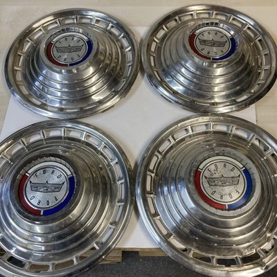 Juego De 4 Tapacubos Cubierta Rueda Ford Galaxie 1963 Vintage 14" USADOS. Foto 1 de 4