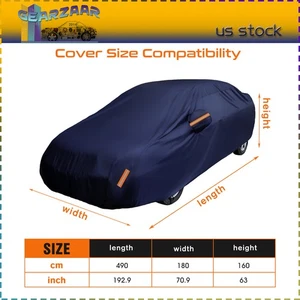 Car Cover Waterproof Anti Scratch 190T Breathable Outdoor All Weather Protective - Picture 1 of 7