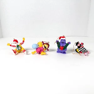 Juego de 4 adornos navideños de personaje McDonalds de colección mueca Ronald Hamburguesa - Imagen 1 de 22