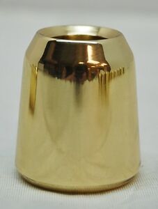 POLISHED BRASS 7/8" SMOOTH CANDLE FOLLOWER / CANDLE BURNERS - TOPPERS CANDELABRA
