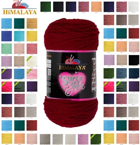 Himalaya Super Soft Yarn, Strickgarn, Strick Häkel Garn Wolle %100 Acryl 200 g