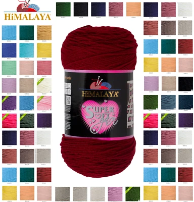 Himalaya Super Soft Yarn, Strickgarn, Strick Häkel Garn Wolle %100 Acryl 200 g - Bild 1 von 4