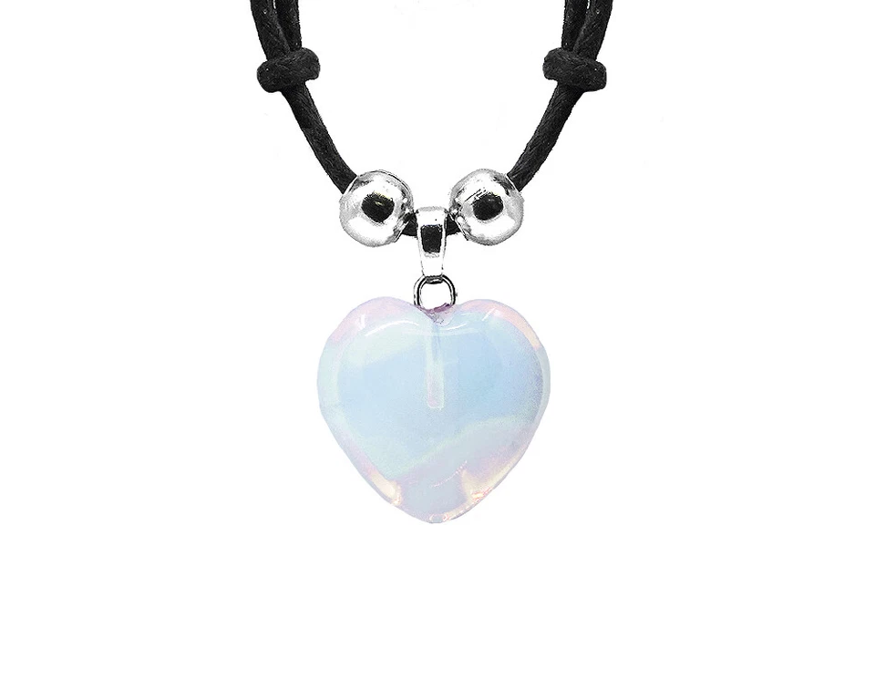 Collar colgante de cristal de piedras preciosas curativas con corazón hecho a mano joyería de chakra Foto 1 de 1