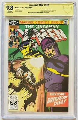 UNCANNY X-MEN #142 CBCS 9.8 MARVEL COMICS 1981 SIGNED CHRIS CLAREMONT (NOT CGC) - Image 1 of 2