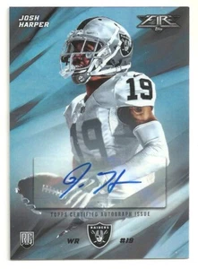2015 TOPPS FIRE FOOTBALL - JOSH HARPER AUTO - RAIDERS ROOKIE - #44 - 217/550 - Picture 1 of 2