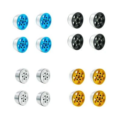 1/10 1.9" Alloy beadlock RC Crawler Car Wheels Rims Set 4Pcs fits FOR SCX10 CC01 - Image 1 of 4