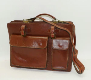Herren, Echt Leder, Umhängetasche, Laptop Tasche, rot braun, - Bild 1 von 12
