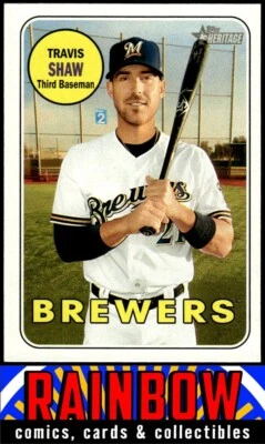 2018 Topps Heritage #204 Travis Shaw - Image 1 of 2