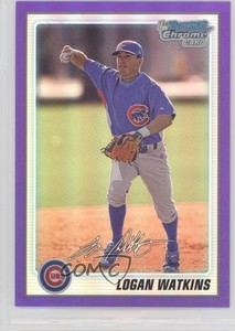 2010 Bowman Chrome Prospects Purple Refractor /999 Logan Watkins #BCP11