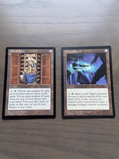 MtG Tempest Scroll Rack & Cursed Scroll LP/NM Rare Artifact See Photos