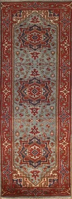 Alfombra geométrica Heriz Serapi 8 pies corredor 2' 7" x 8' 3" lana anudada a mano Foto 1 de 4