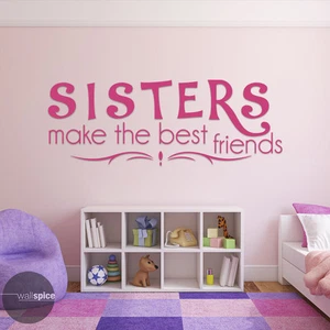 Schwestern machen die besten Freunde Vinyl-Wandtattoo Aufkleber - Bild 1 von 4