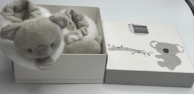 Плюшевые тапочки пинетки Doudou et Compagnie Paris Infant Baby Koala - НОВЫЕ В КОРОБКЕ - Изображение 1 из 4